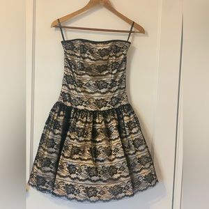 Jessica McClintock for Gunne Sax vintage lace midi dress SZ 3/4